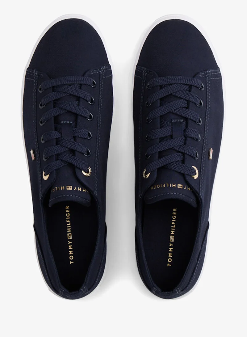 TOMMY HILFIGER  Enamel Flag Canvas Trainers for Women | Best Price UAE